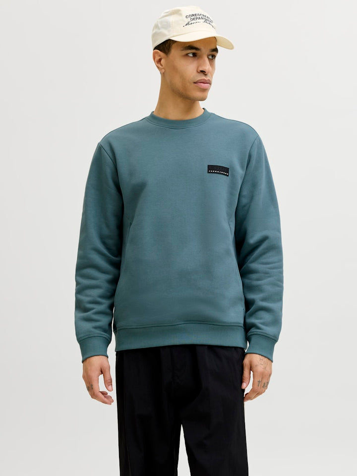 Jcofusion Sweat Badge Crew Neck - Oud Groen