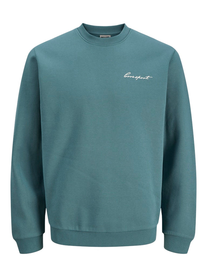 Jcodust Script Sweat Crew Neck - Esmerald