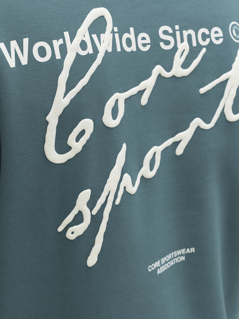 Jcodust Script Sweat Crew Neck - Esmerald