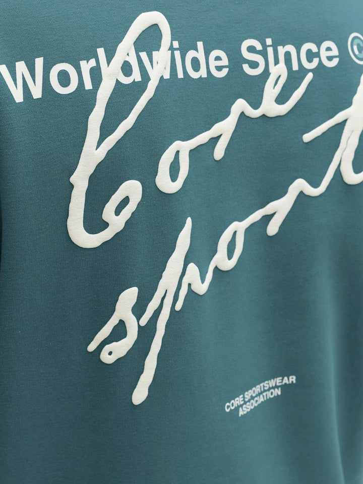 Jcodust Script Sweat Crew Neck - Esmerald