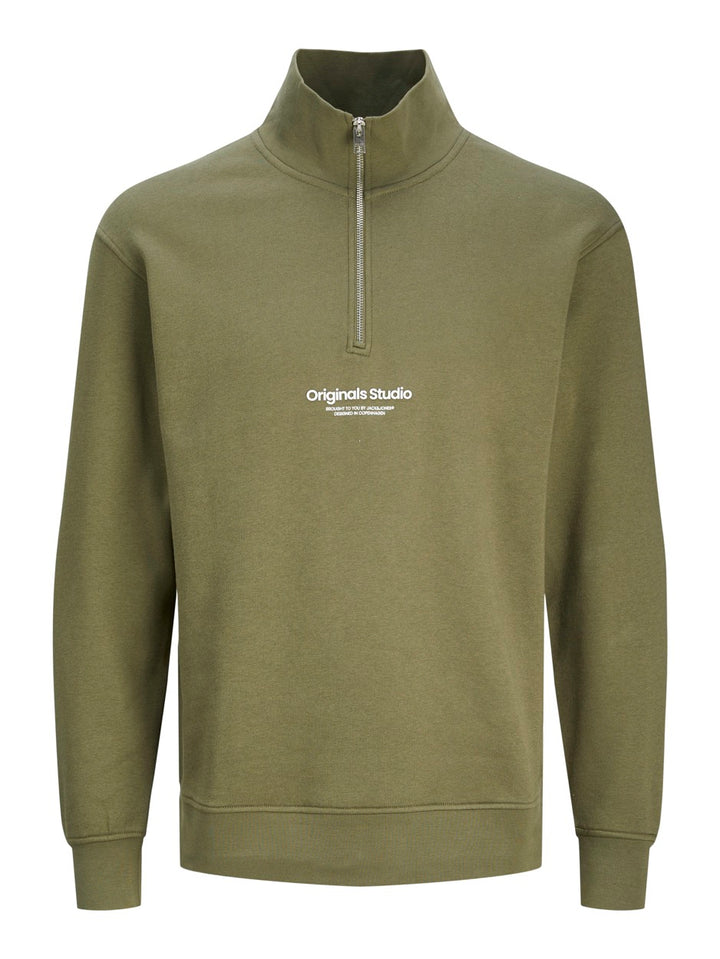 Jorvesterbro Sweat Quarter Zip Hn N - Army