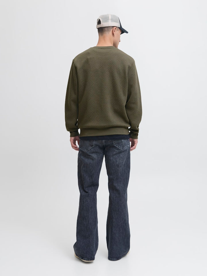 Jcogeo Sweat Crew Neck Smu - Army