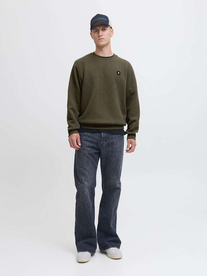 Jcogeo Sweat Crew Neck Smu - Army