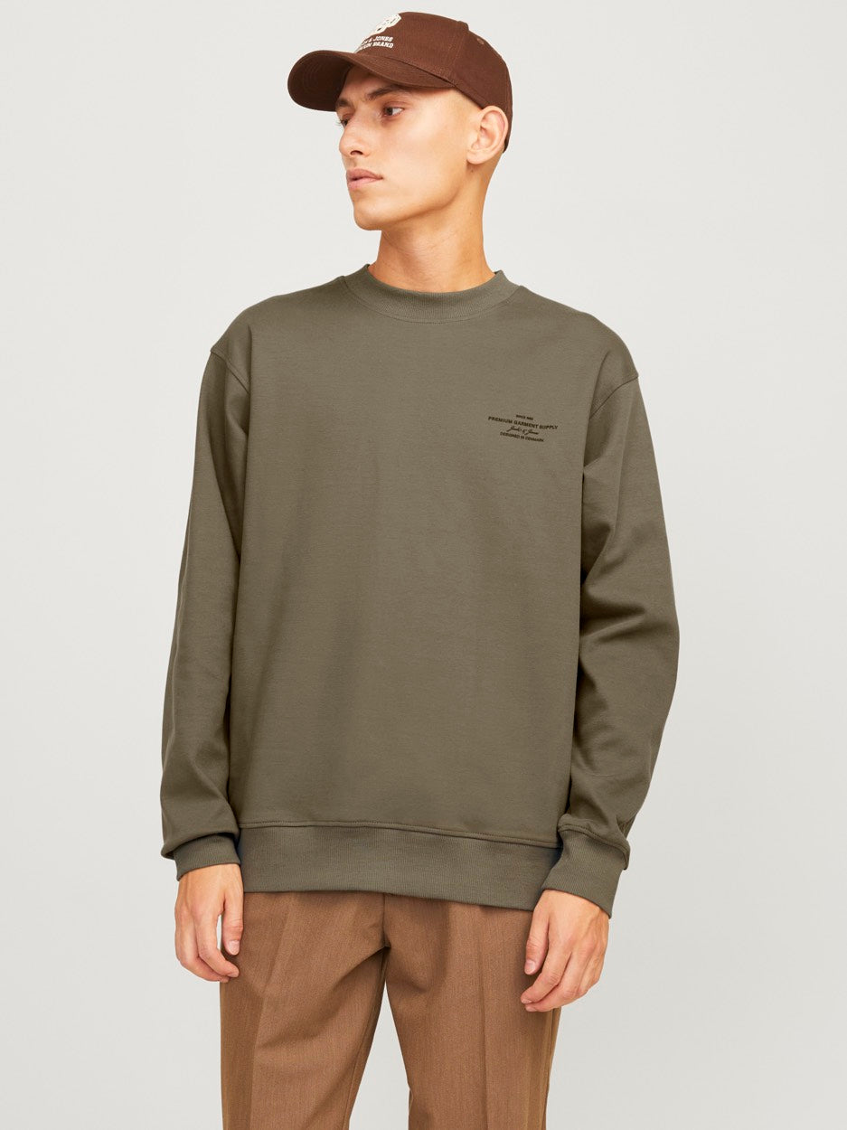 Jprblachad Branding Sweat Crew Neck - Army