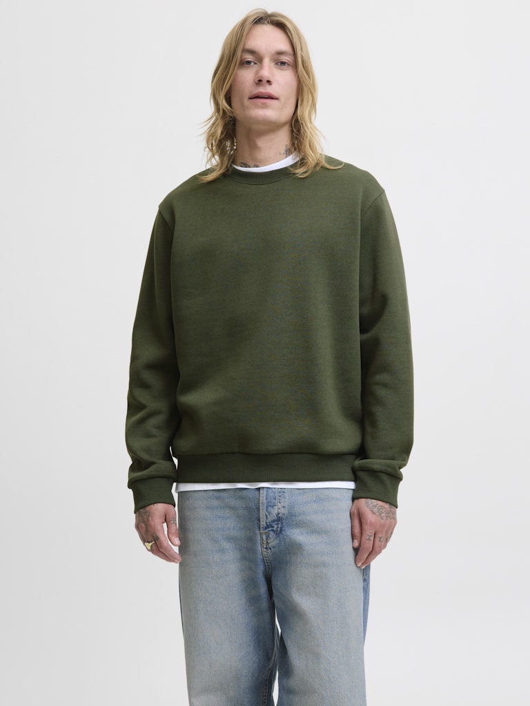 Jjebradley Sweat Crew Noos - Donkergroen