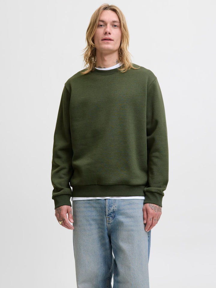 Jjebradley Sweat Crew Noos - Donkergroen