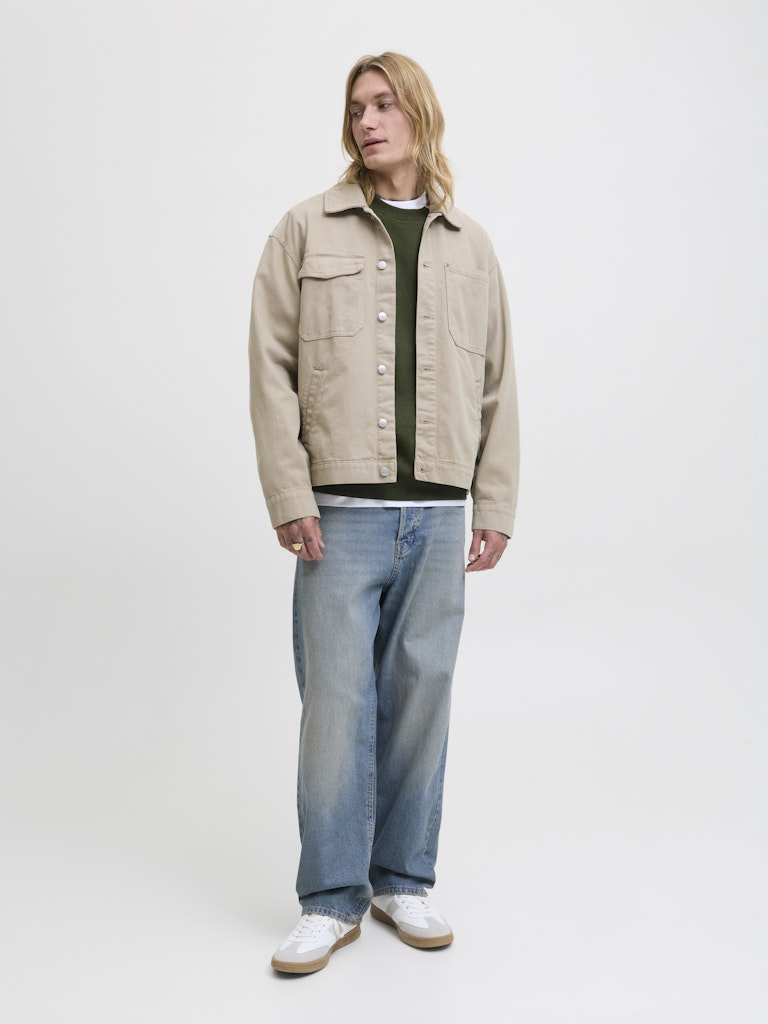 Jjebradley Sweat Crew Noos - Donkergroen