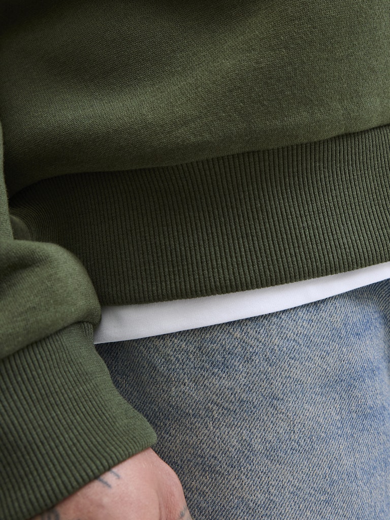 Jjebradley Sweat Crew Noos - Donkergroen