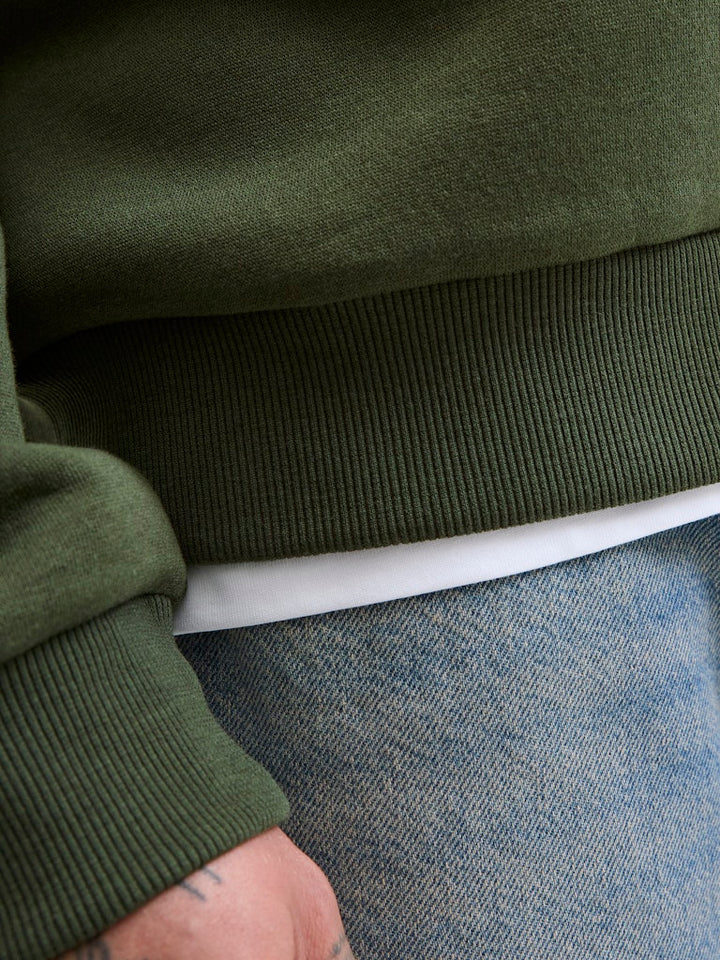 Jjebradley Sweat Crew Noos - Donkergroen
