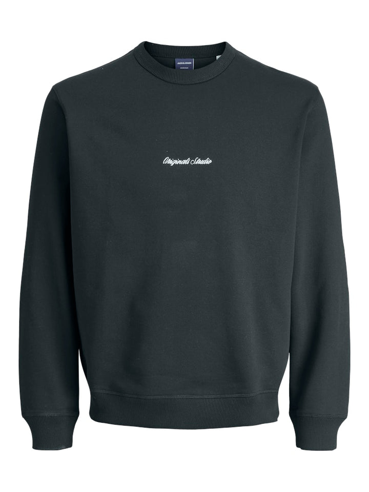 Jornorrebro Emb Sweat Crew Noos - Donkergroen