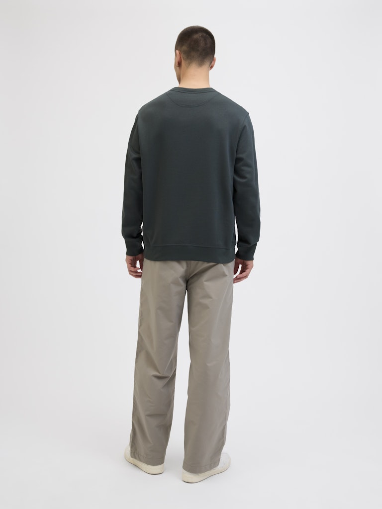 Jornorrebro Emb Sweat Crew Noos - Donkergroen