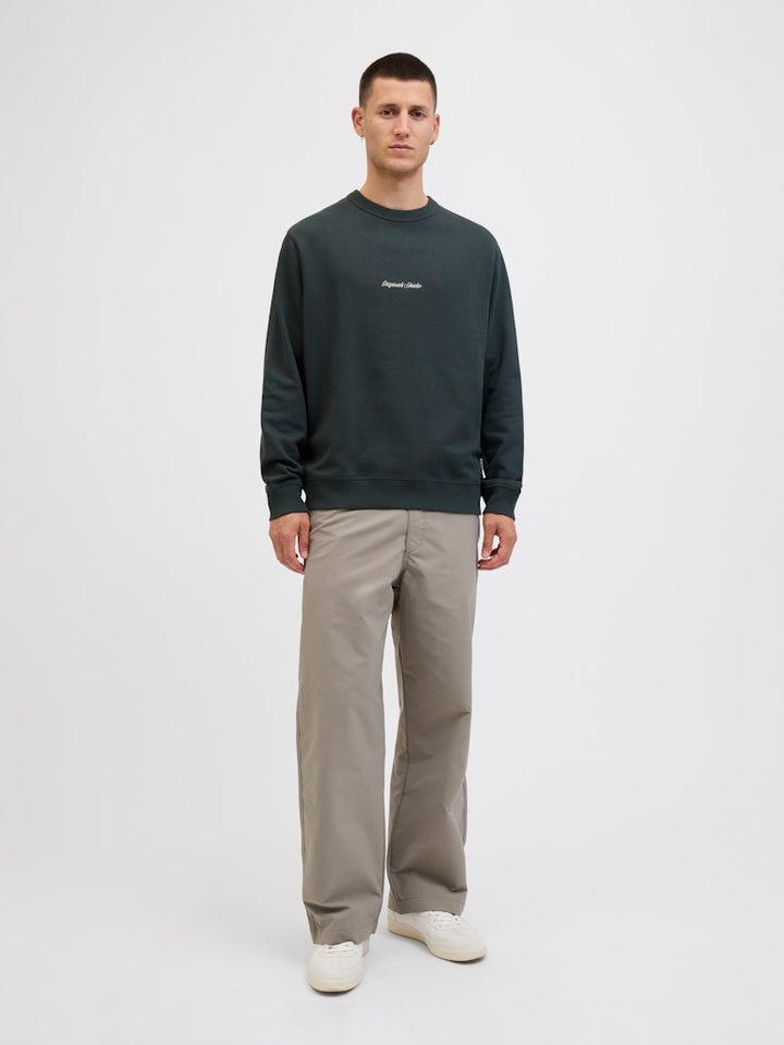 Jornorrebro Emb Sweat Crew Noos - Donkergroen