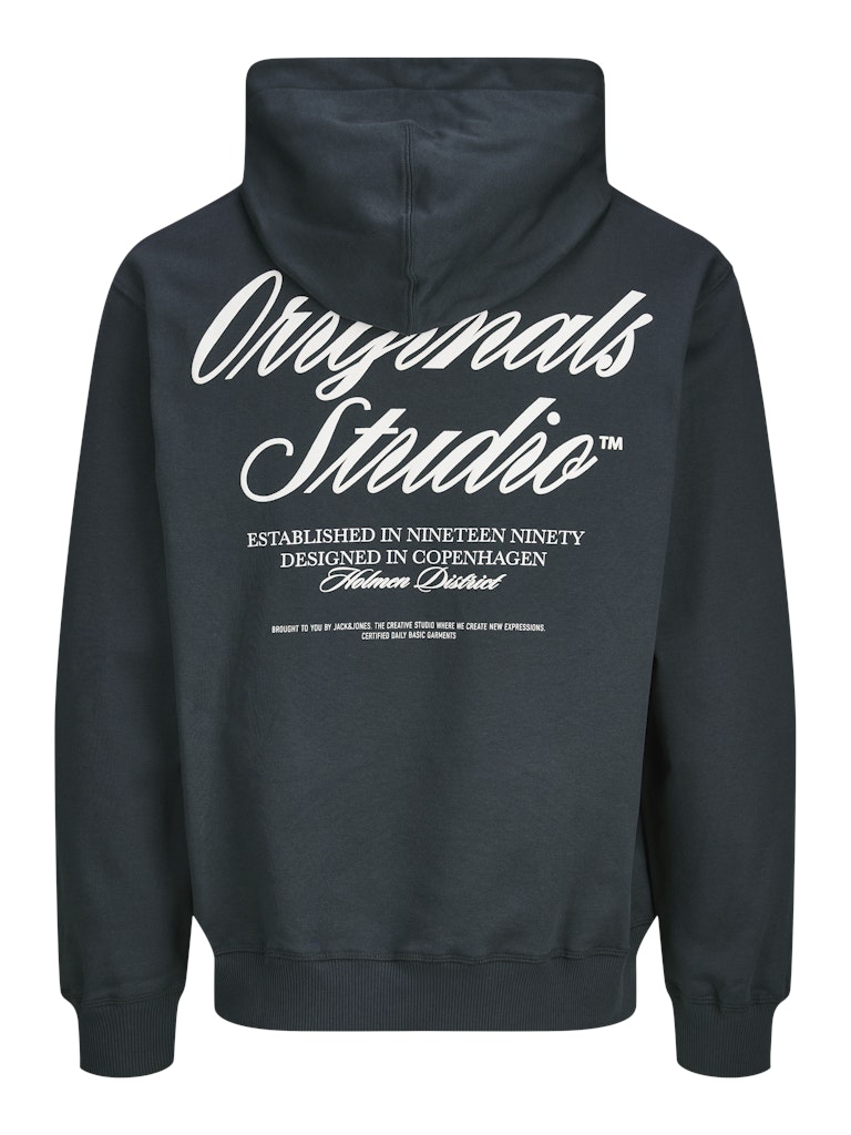 Jornorrebro Typo Back Sweat Hood Sn - Donkergroen