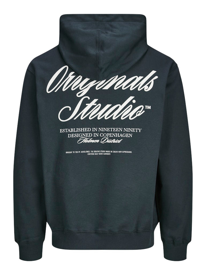Jornorrebro Typo Back Sweat Hood Sn - Donkergroen
