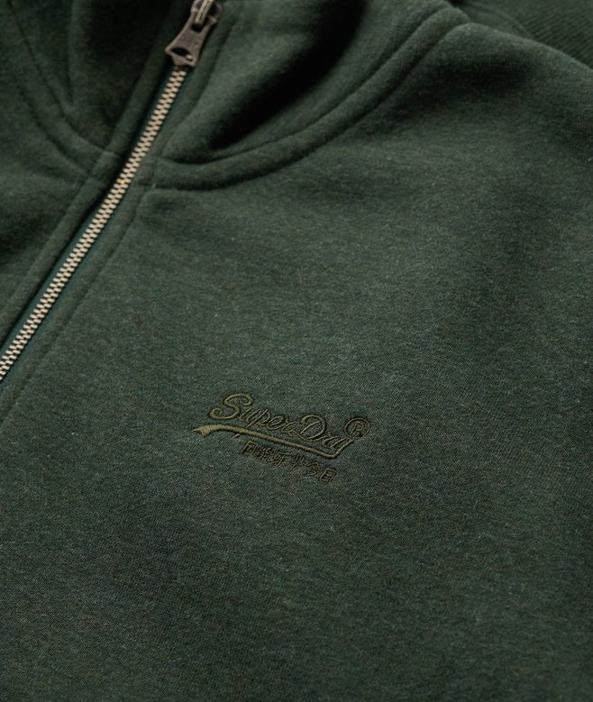 Hanly Zip Sweat - Donkergroen