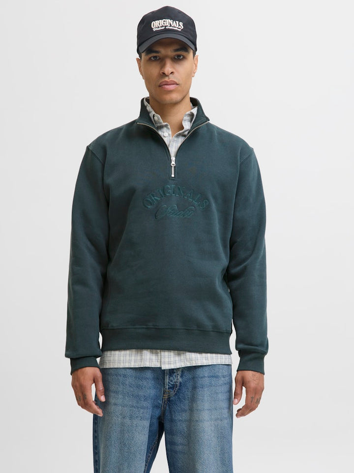 Jorbleecker Branding Sweat High Neck Bf - Donkergroen