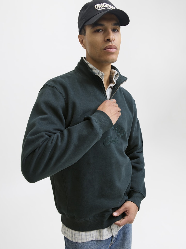 Jorbleecker Branding Sweat High Neck Bf - Donkergroen