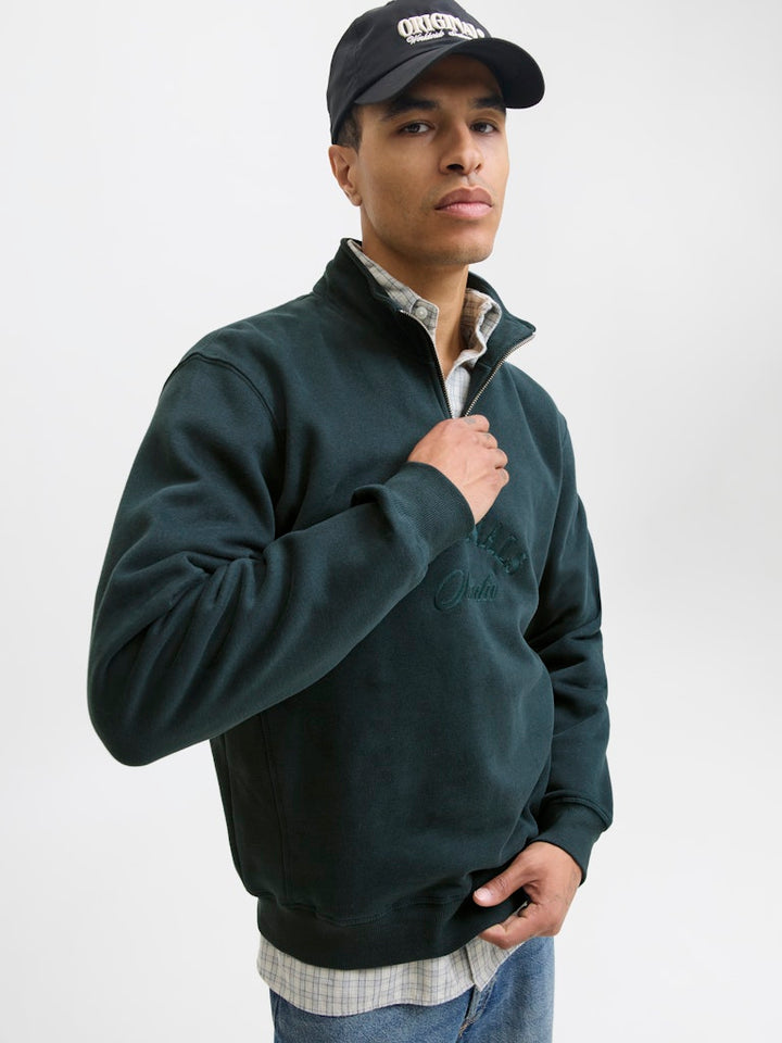Jorbleecker Branding Sweat High Neck Bf - Donkergroen