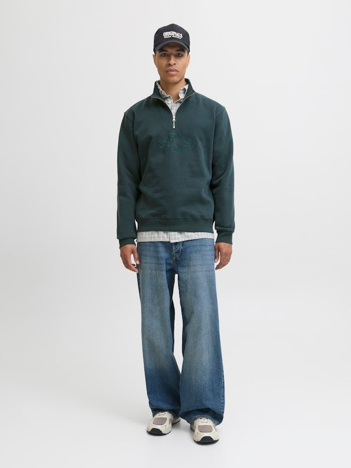 Jorbleecker Branding Sweat High Neck Bf - Donkergroen