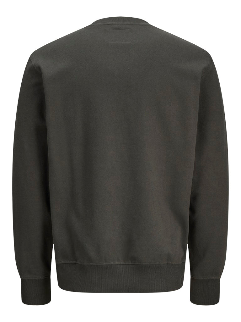 Jprblachad Branding Sweat Crew Neck Ln - Donkergroen