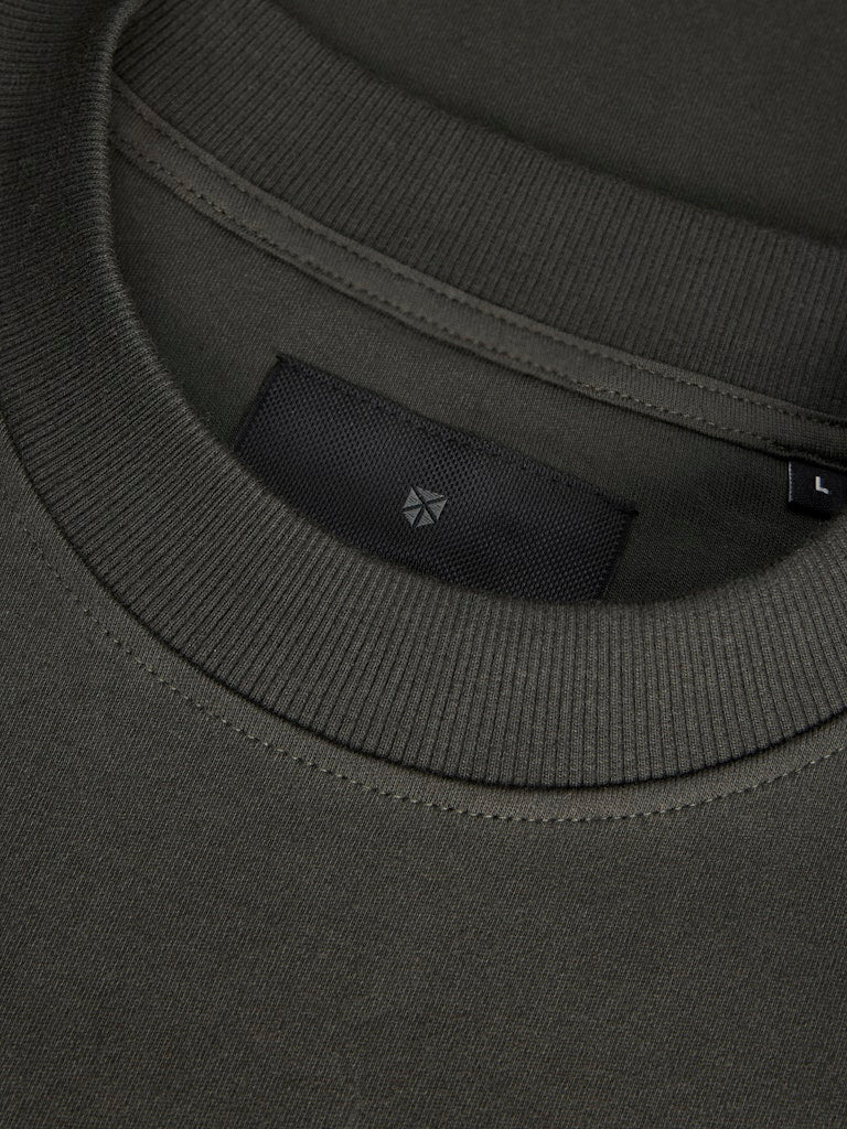 Jprblachad Branding Sweat Crew Neck Ln - Donkergroen