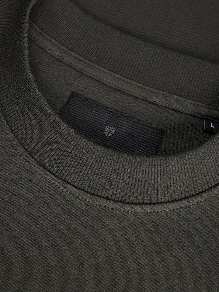 Jprblachad Branding Sweat Crew Neck Ln - Donkergroen