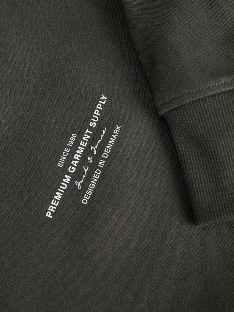 Jprblachad Branding Sweat Crew Neck Ln - Donkergroen