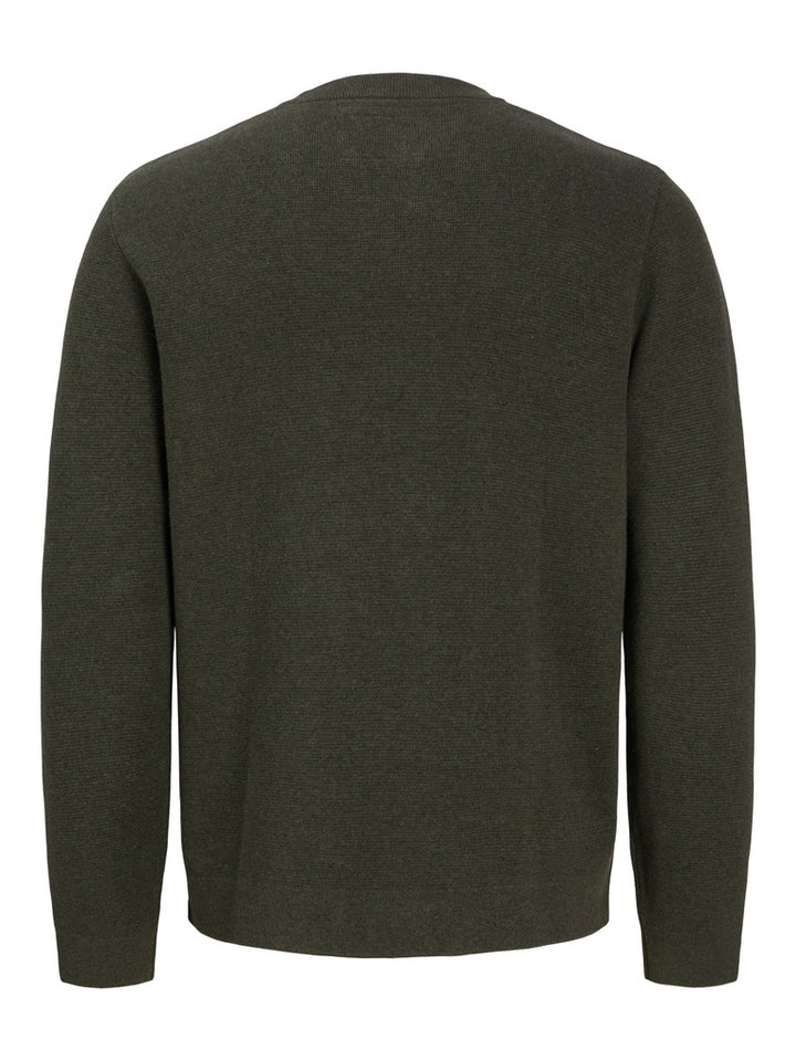 Jprblamilano Stitch Knit Crew Neck Sn - Donkergroen