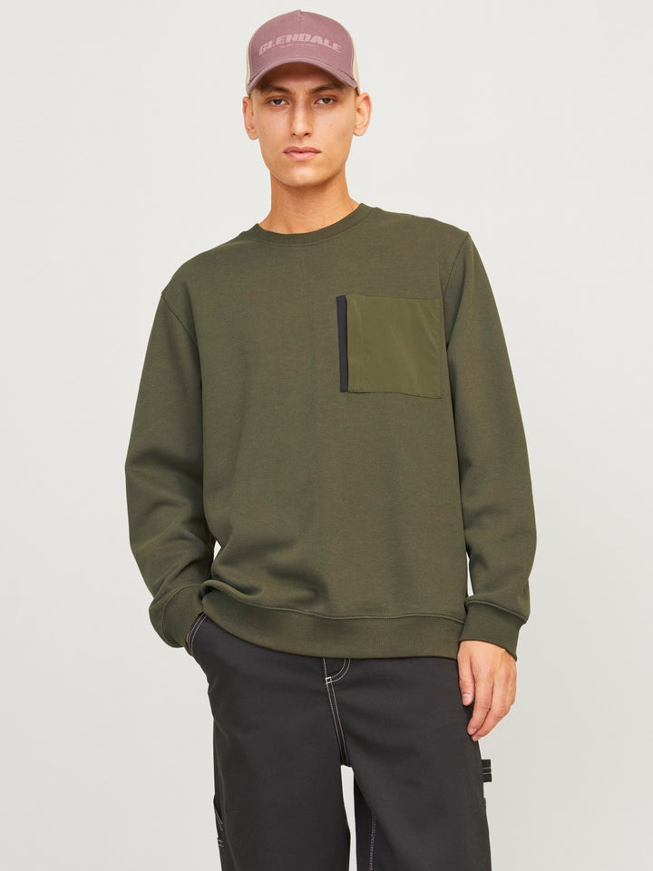 Jcooutdoor Sweat Crew Neck - Donkergroen