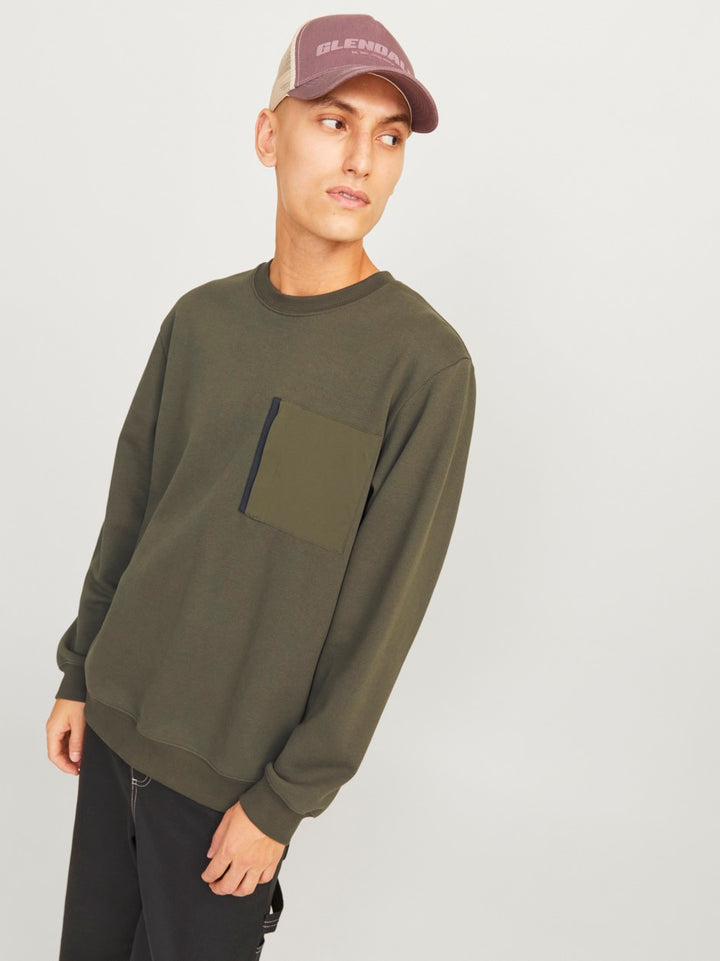 Jcooutdoor Sweat Crew Neck - Donkergroen