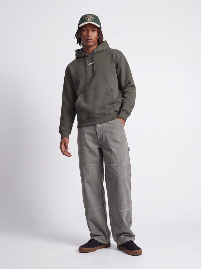 Jcoclub Back Script Print Sweat Hood Sn - Donkergroen