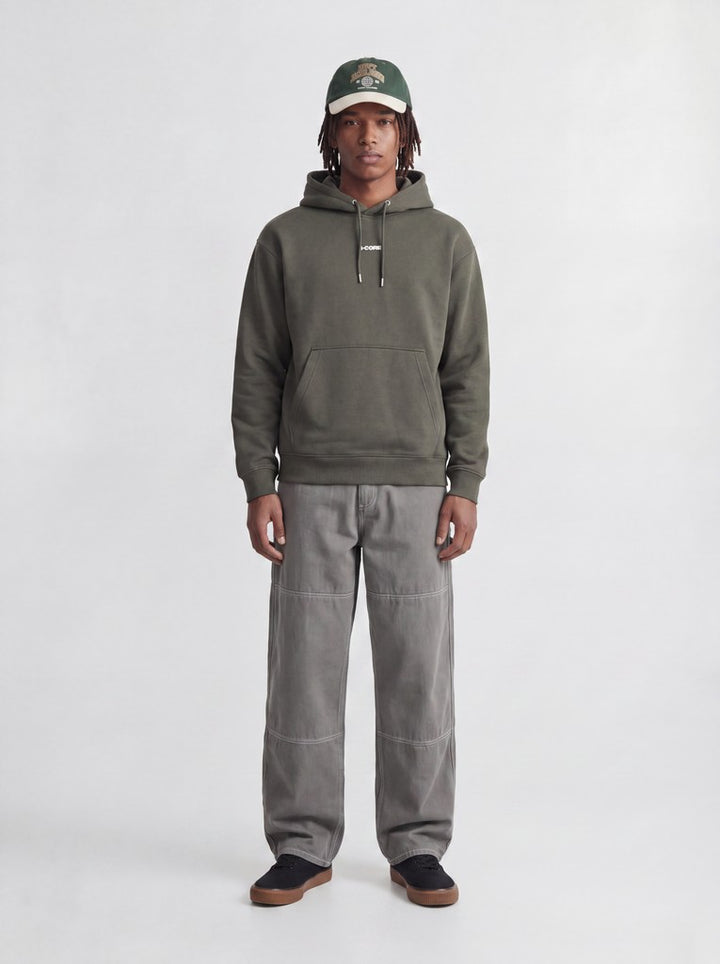 Jcoclub Back Script Print Sweat Hood Sn - Donkergroen