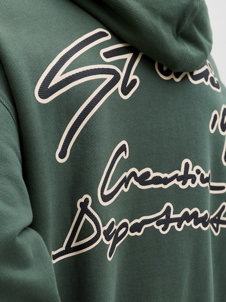 Jornostalgia Typo Sweat Hood - Groen