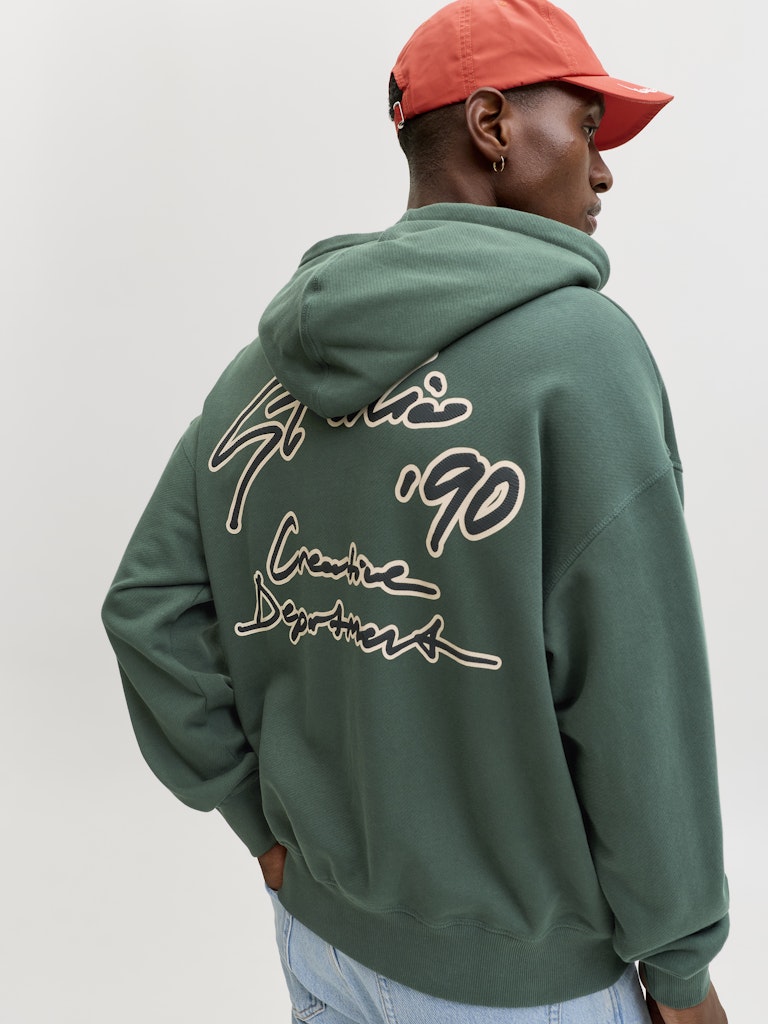 Jornostalgia Typo Sweat Hood - Groen