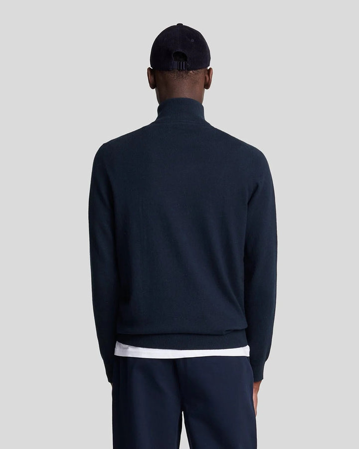 Loop Back Quarter Zip Sweat - Blauw