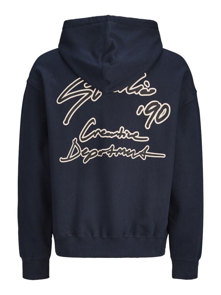 Jornostalgia Typo Sweat Hood - Navy