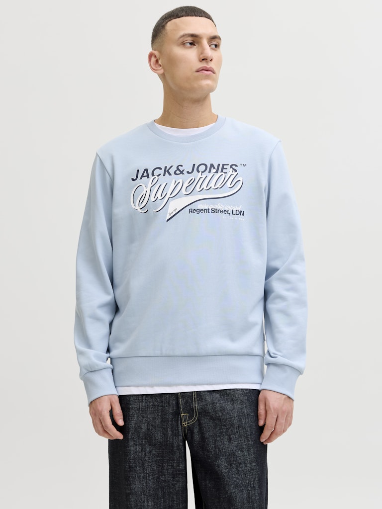 Jjelogo Sweat Crew Neck - Lichtblauw