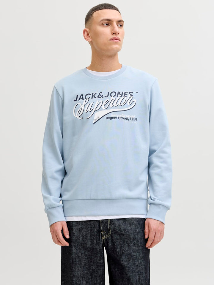 Jjelogo Sweat Crew Neck - Lichtblauw