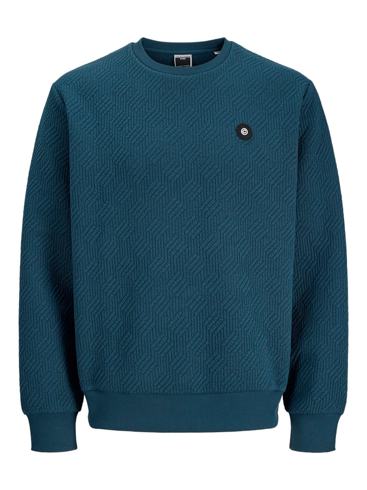 Jcogeo Sweat Crew Neck Smu - Rafblauw