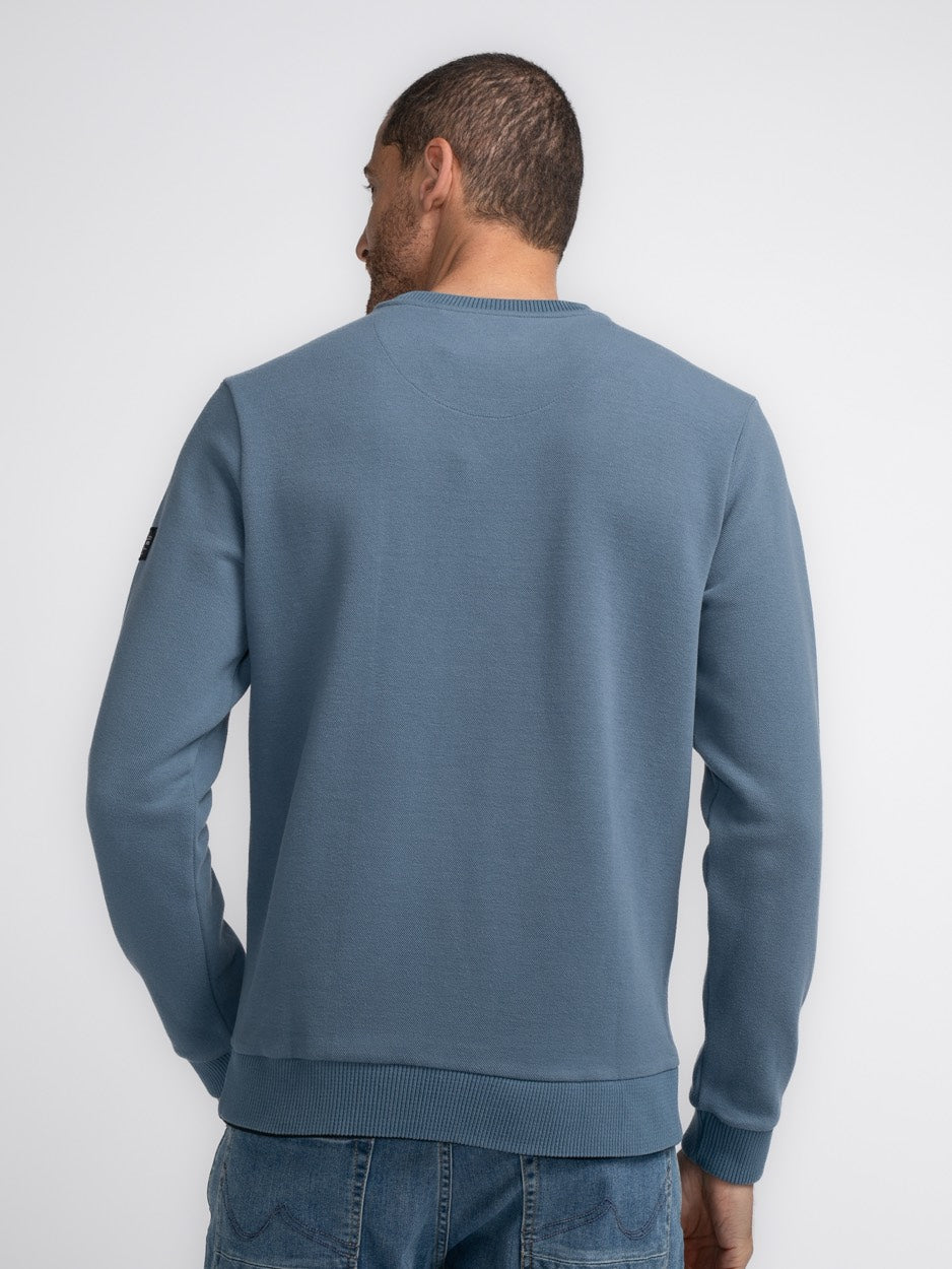 Sweater Round Neck - Rafblauw