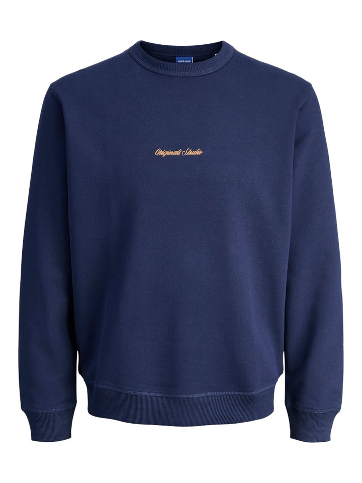 Jornorrebro Emb Sweat Crew Noos - Rafblauw