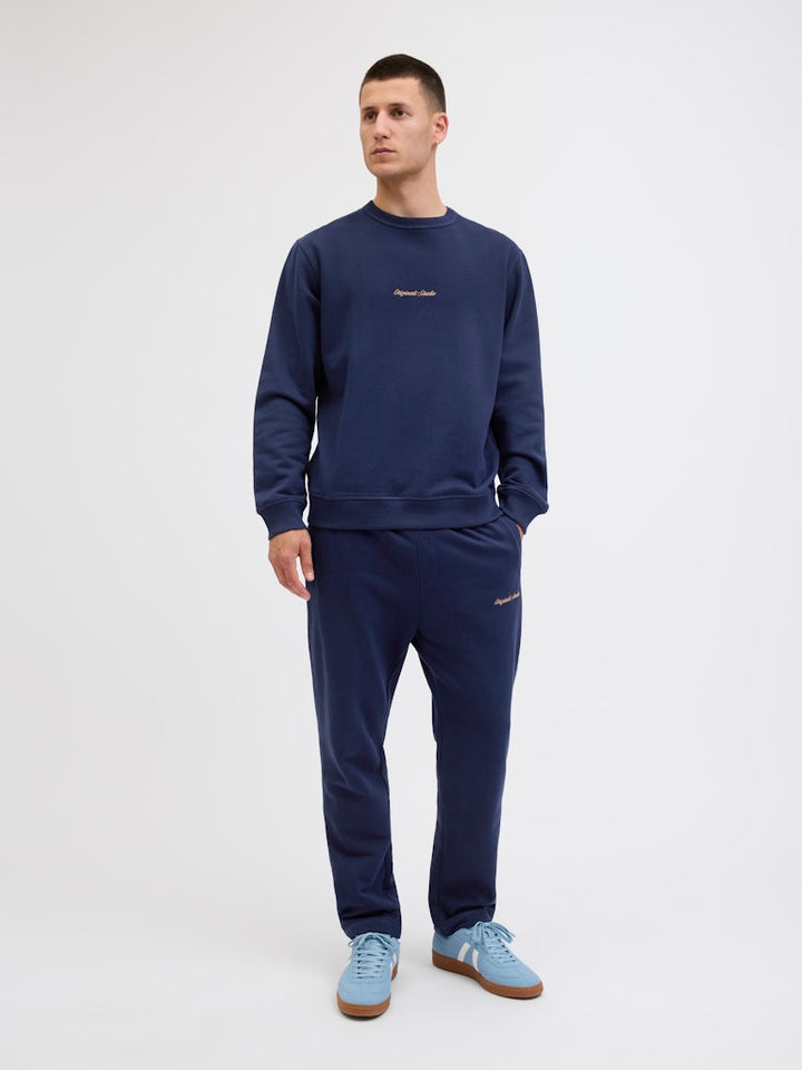 Jornorrebro Emb Sweat Crew Noos - Rafblauw