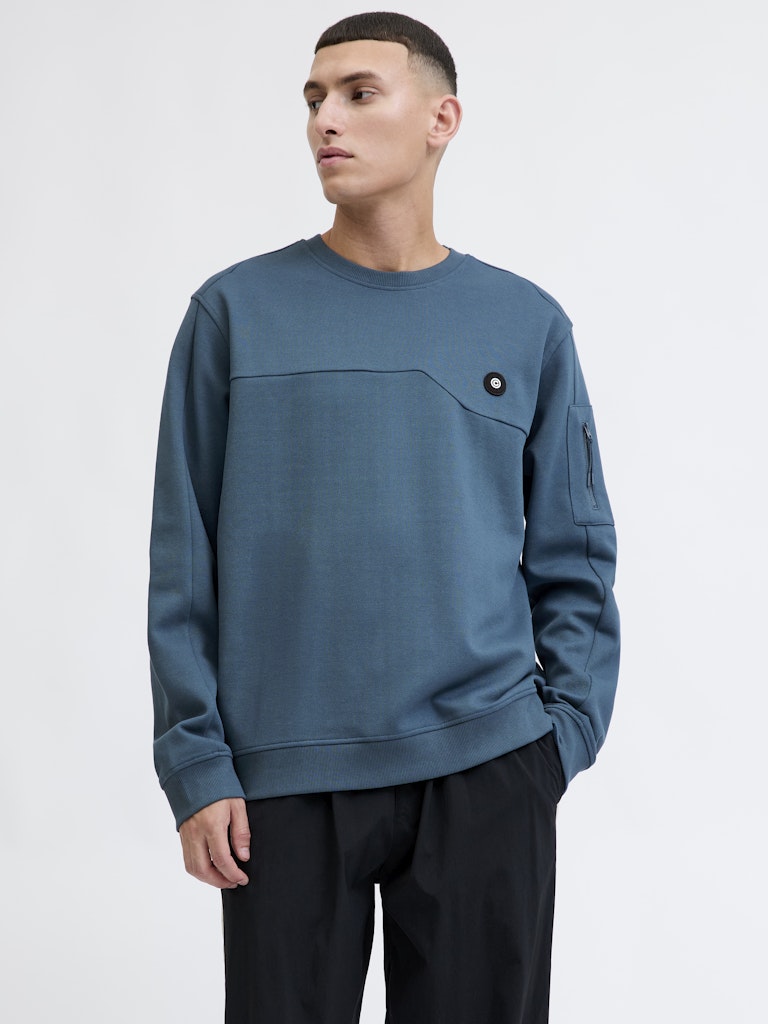 Jcojoe Sweat Crew Neck Smu - Rafblauw