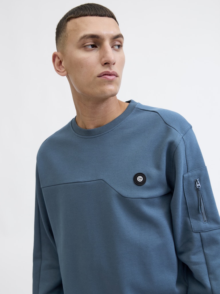 Jcojoe Sweat Crew Neck Smu - Rafblauw