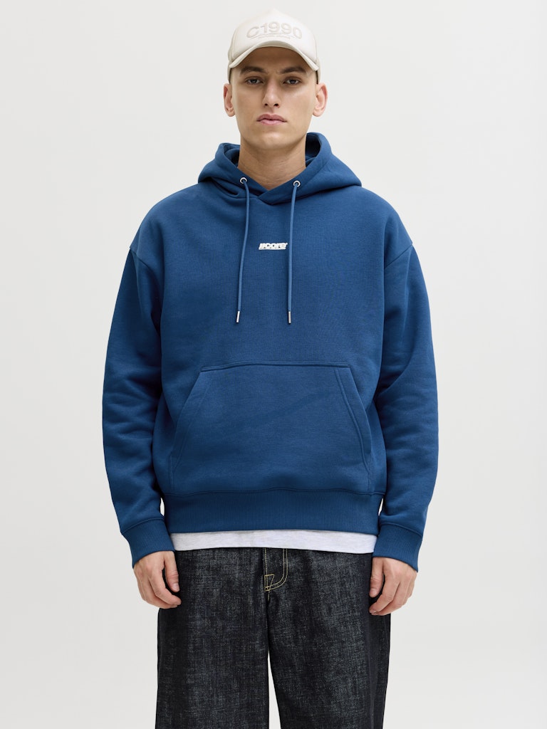 Jcoclub Backprint Sweat Hood - Rafblauw