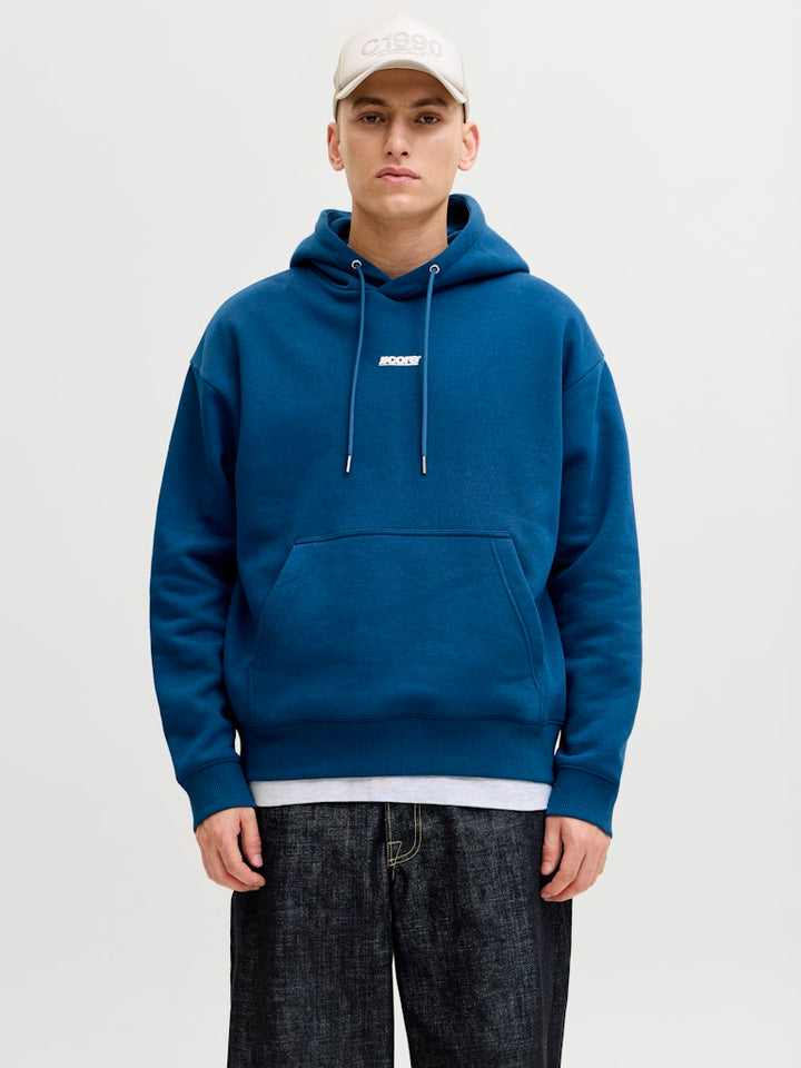 Jcoclub Backprint Sweat Hood - Rafblauw