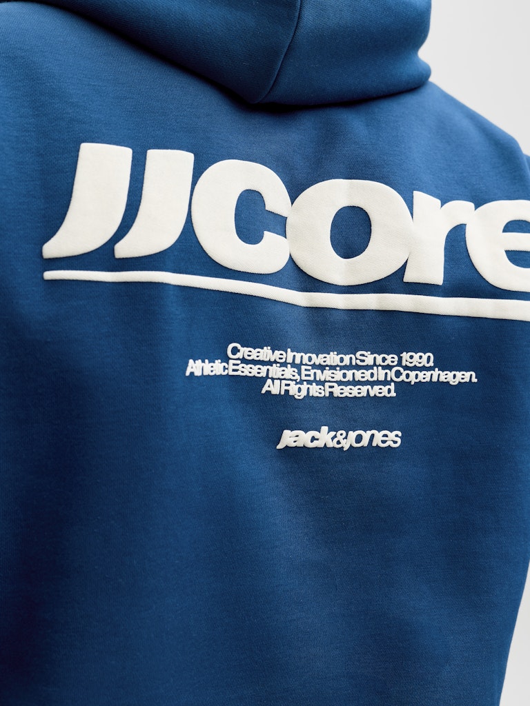 Jcoclub Backprint Sweat Hood - Rafblauw