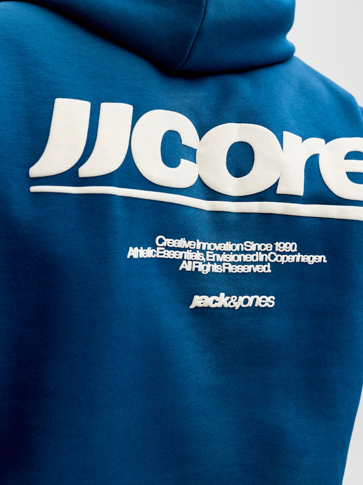 Jcoclub Backprint Sweat Hood - Rafblauw