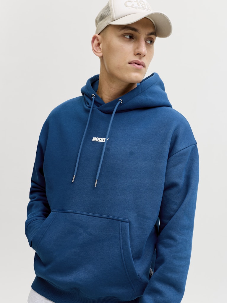 Jcoclub Backprint Sweat Hood - Rafblauw