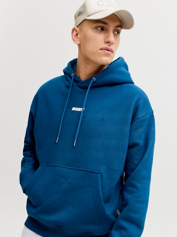 Jcoclub Backprint Sweat Hood - Rafblauw